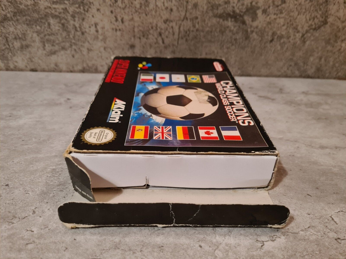 SNES Super Nintendo Champions World Class Soccer mit OVP und Anleitung EUR - T-Retro-Games