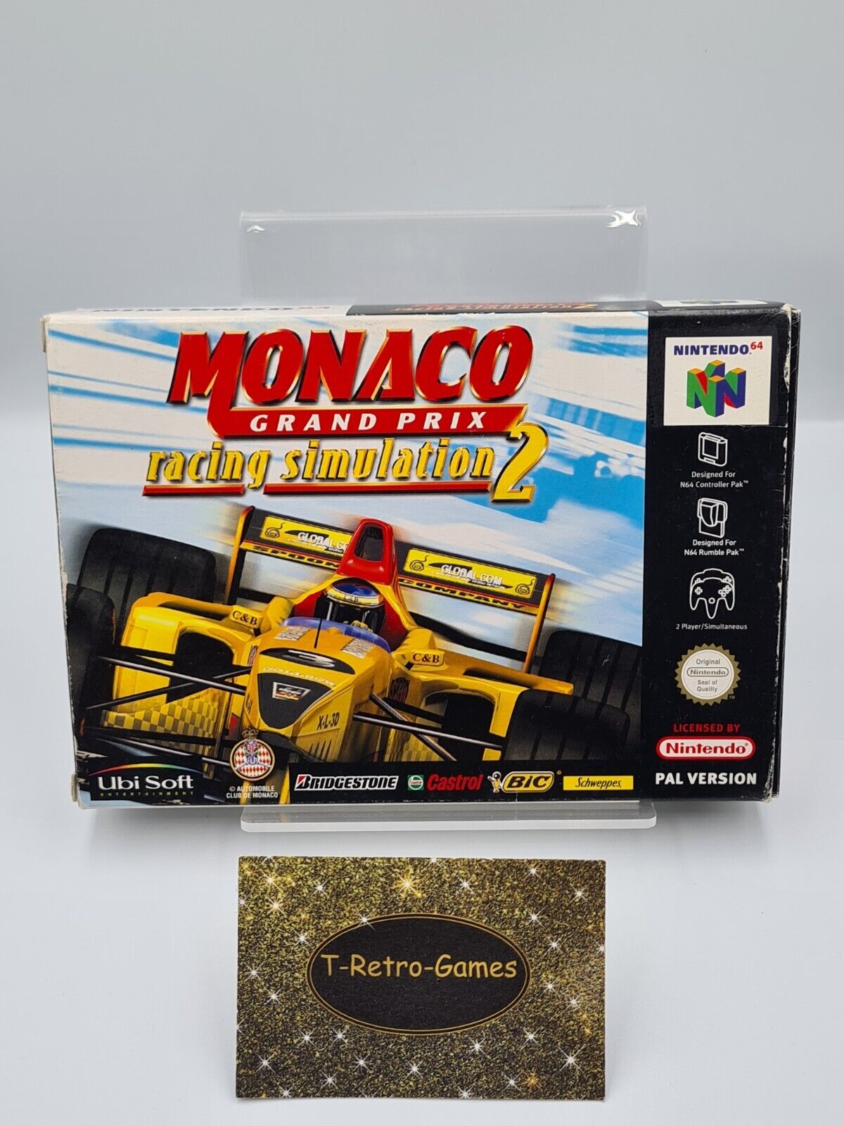 N64 Nintendo 64 Monaco Grand Prix Racing Simulation 2 mit OVP und Anleitung FAH - T-Retro-Games
