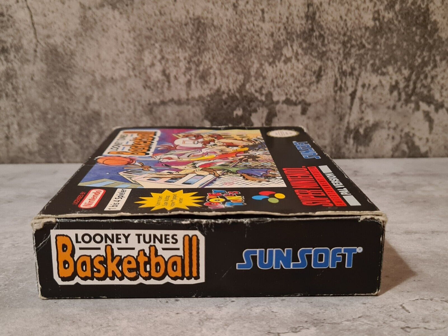 SNES Super Nintendo Looney Tunes Basketball mit OVP und Anleitung NOE - T-Retro-Games