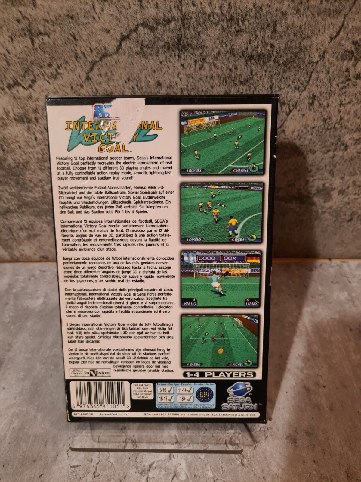 Sega Saturn International Victory Goal mit OVP und Anleitung Multi Language - T-Retro-Games