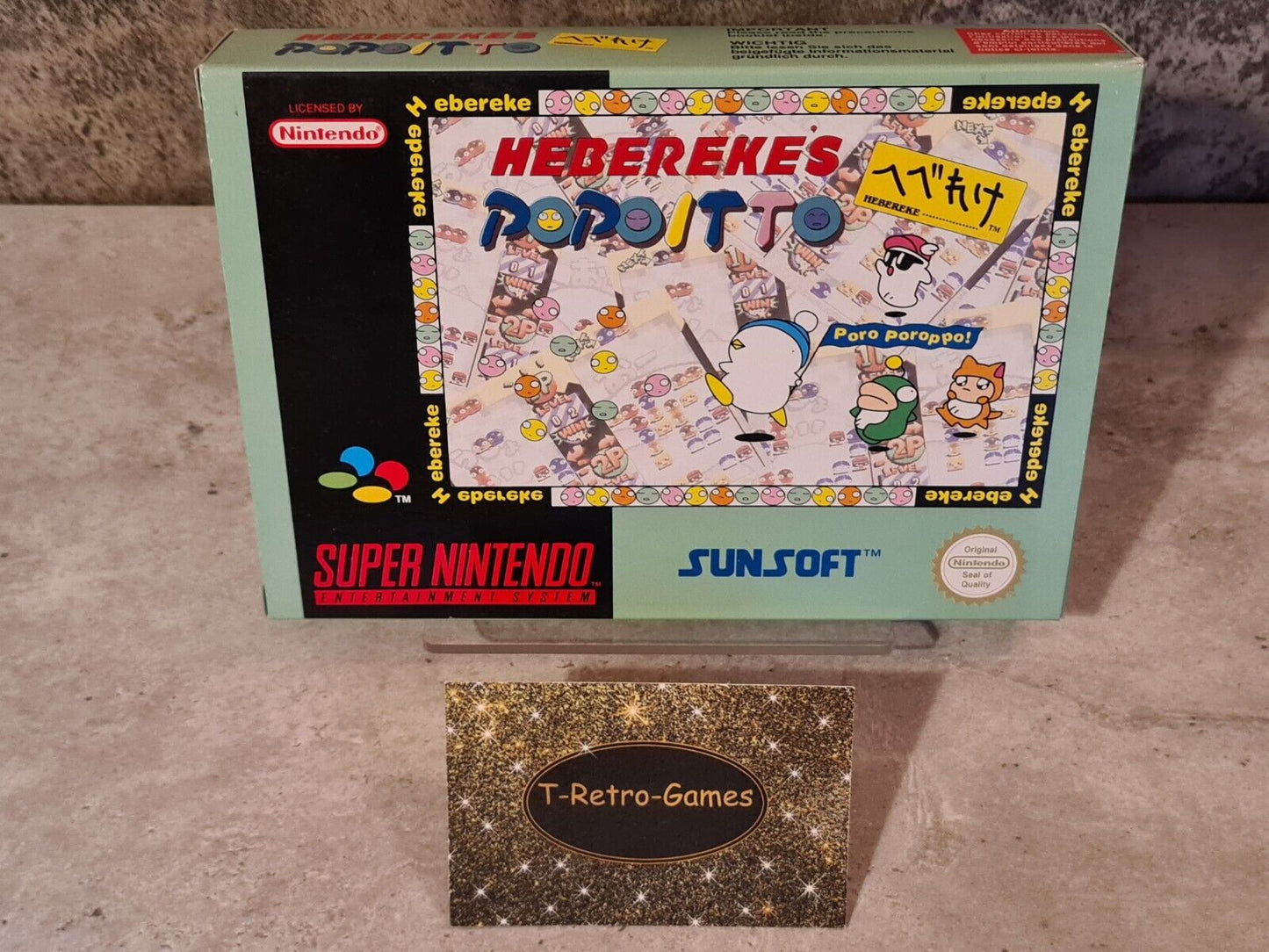 SNES Super Nintendo Heberekes Popoitto New Old Stock Neu unbenutzt - T-Retro-Games