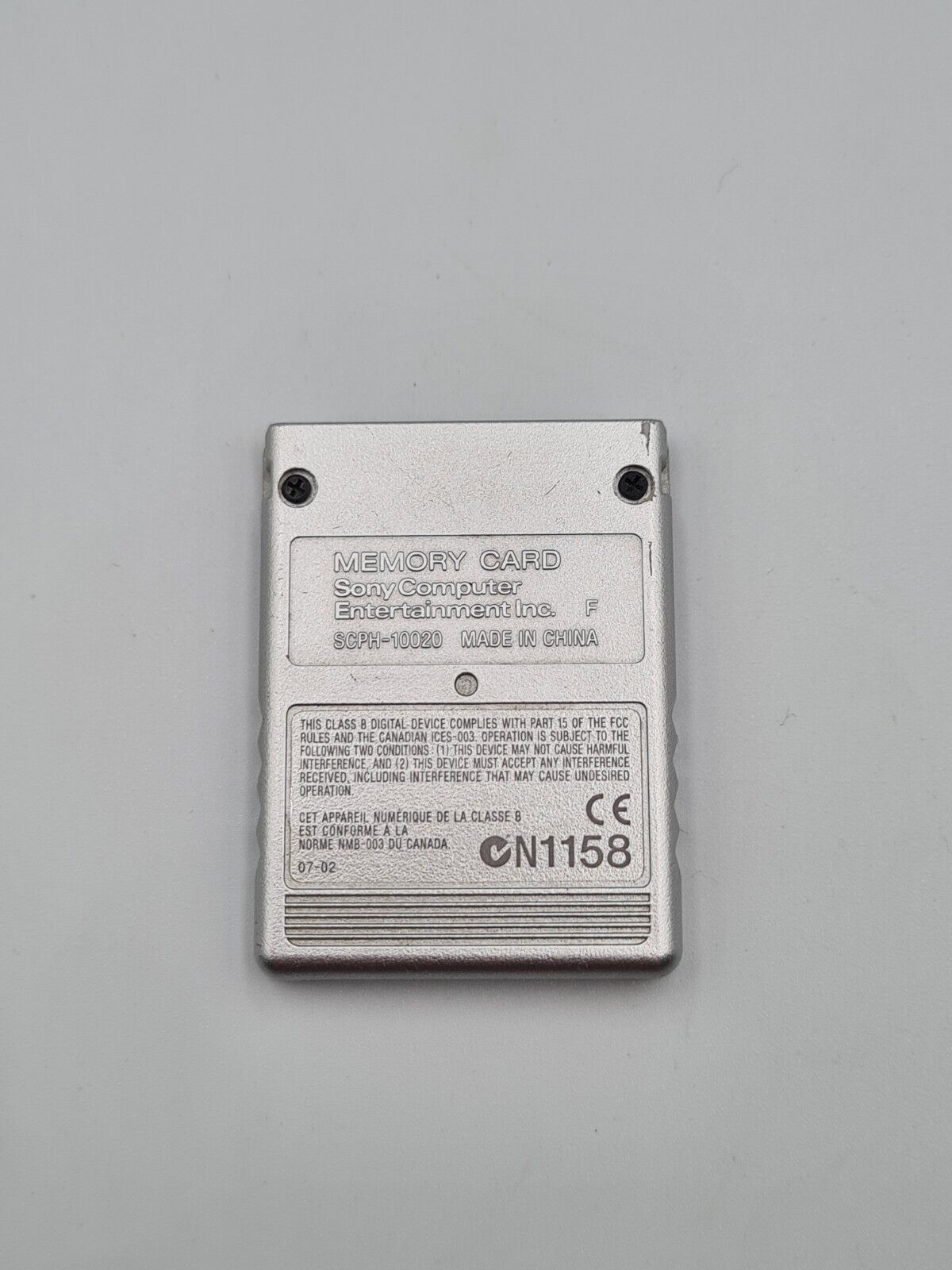 PS2 Sony Playstation 2 Memory Card Silver Silber 8MB - T-Retro-Games