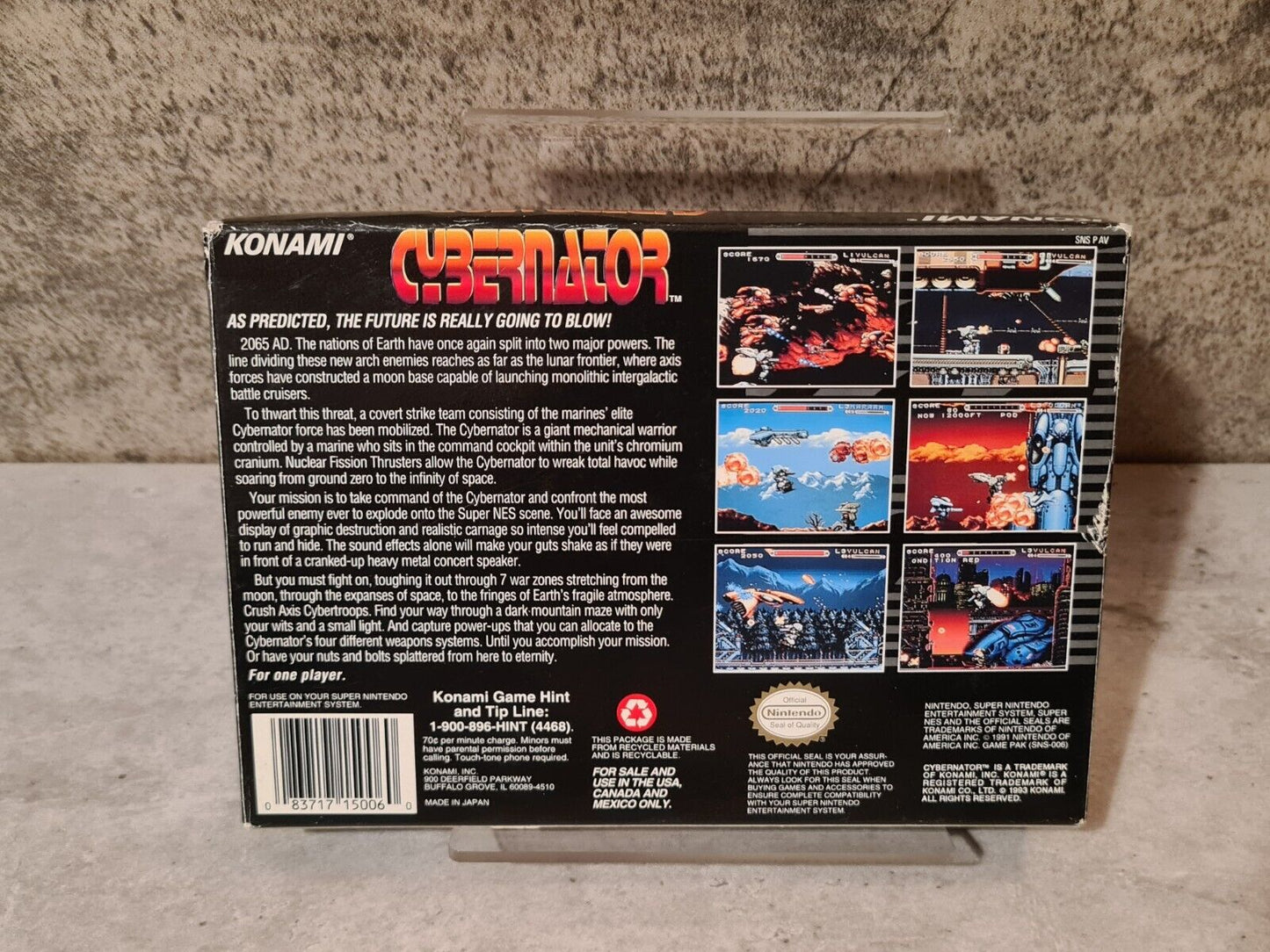 SNES Super Nintendo Cybernator mit OVP und Anleitung NTSC-USA - T-Retro-Games