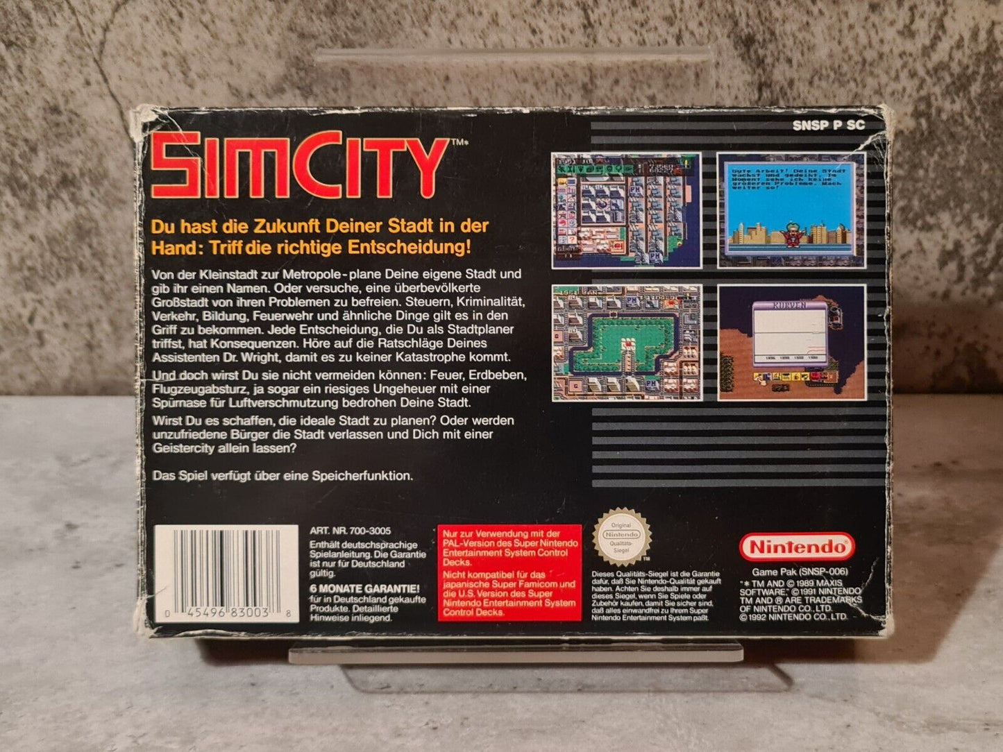 SNES Super Nintendo Sim City mit OVP und Anleitung NOE/SFRG - T-Retro-Games