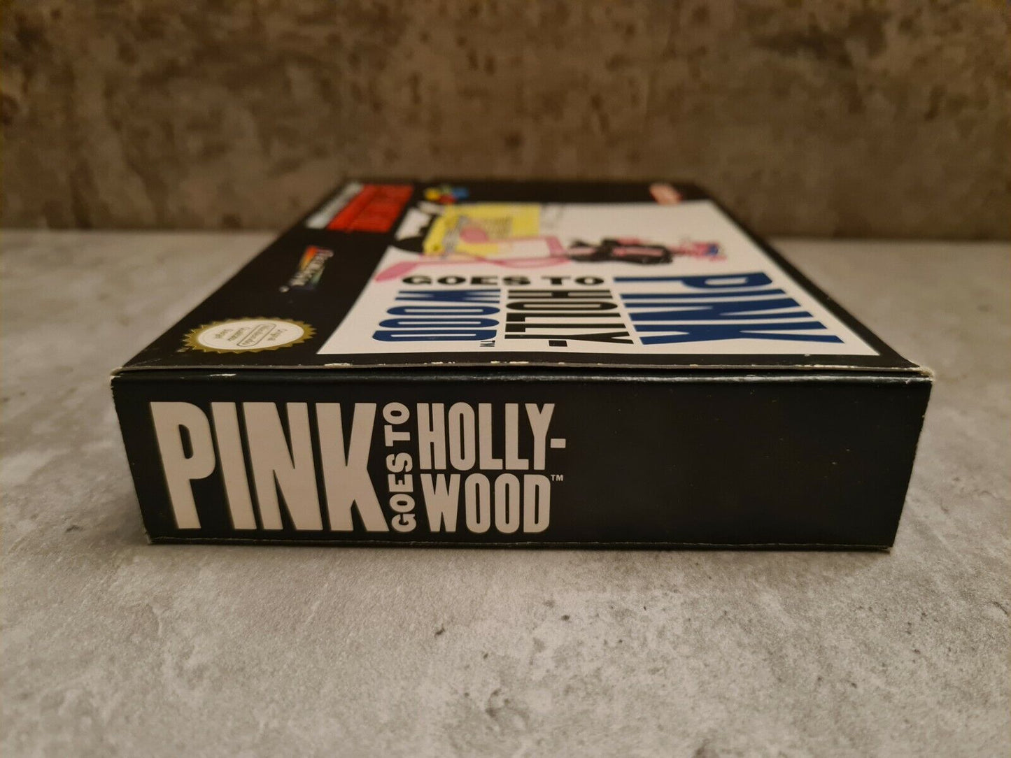 SNES Super Nintendo Pink goes to Hollywood mit OVP und Anleitung NOE - T-Retro-Games
