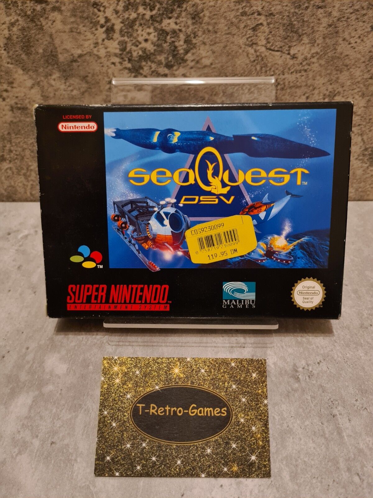 SNES Super Nintendo Sea Quest DSV mit OVP und Anleitung + Poster EUR - T-Retro-Games