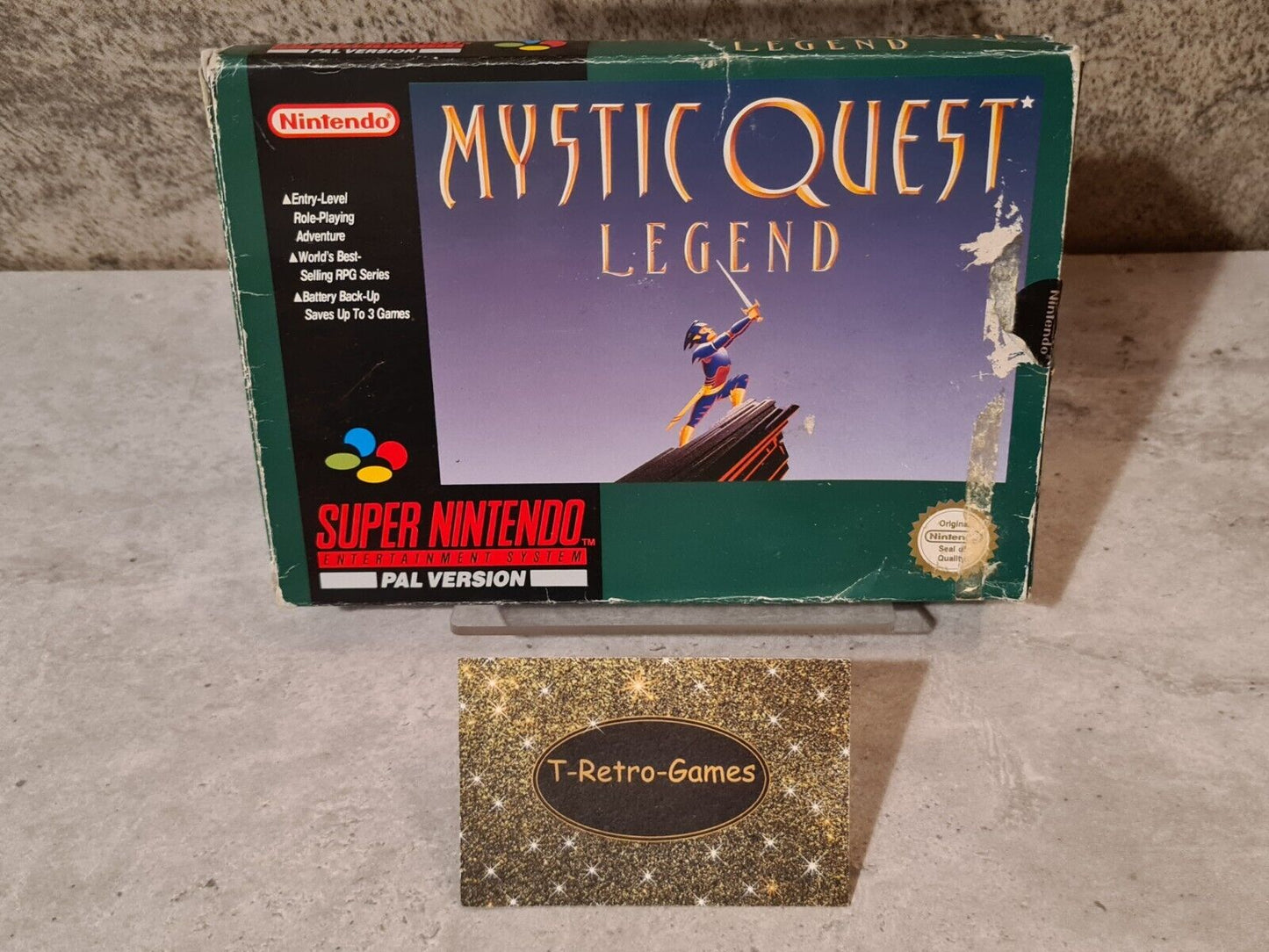 SNES Super Nintendo Mystic Quest Legend mit OVP und Anleitung UKV - T-Retro-Games