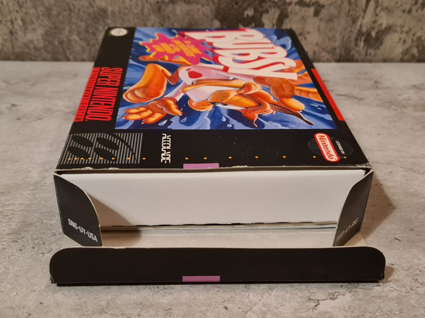SNES Super Nintendo Bubsy mit OVP und Anleitung NTSC-USA - T-Retro-Games