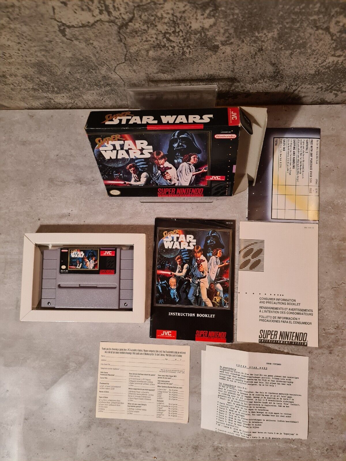 SNES Super Nintendo Super Star Wars mit OVP und Anleitung NTSC USA - T-Retro-Games
