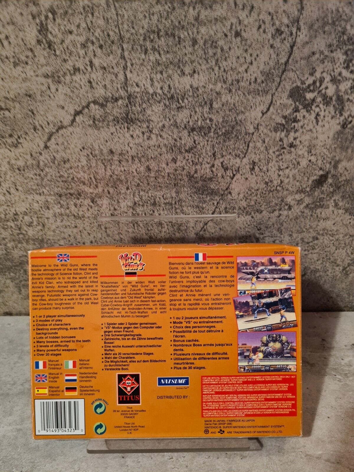 SNES Super Nintendo Wild Guns mit OVP und Anleitung EUR