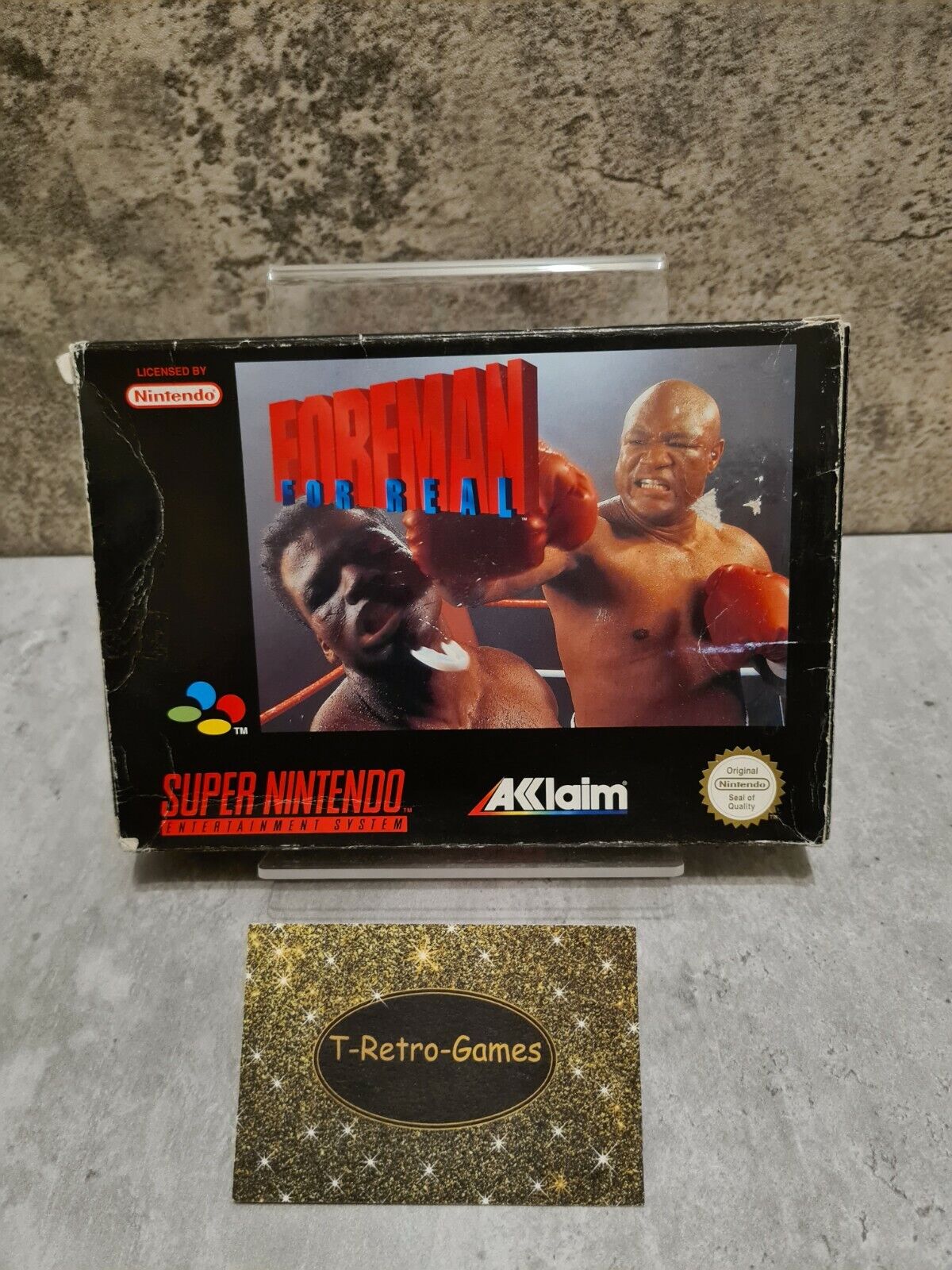 SNES Super Nintendo Foreman For Real mit OVP und Anleitung EUR - T-Retro-Games
