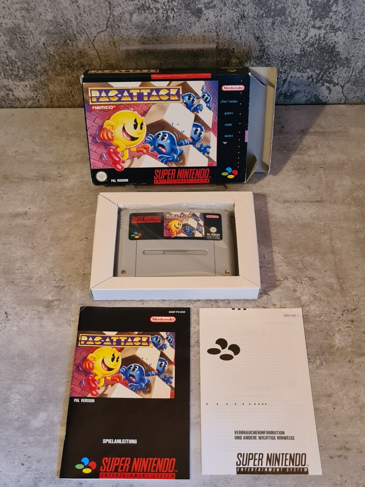SNES Super Nintendo Pac-Attack mit OVP und Anleitung NOE - T-Retro-Games