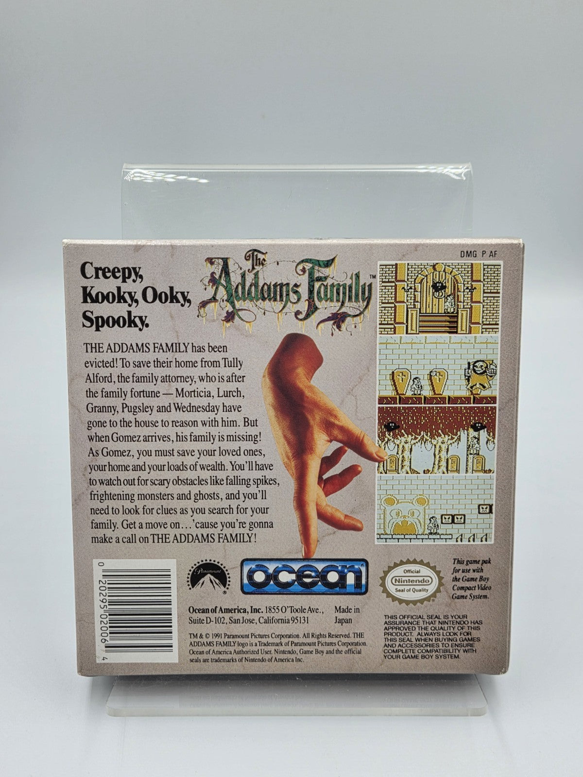 Nintendo Game Boy Classic Spiel The Addams Family mit OVP und Anleitung USA