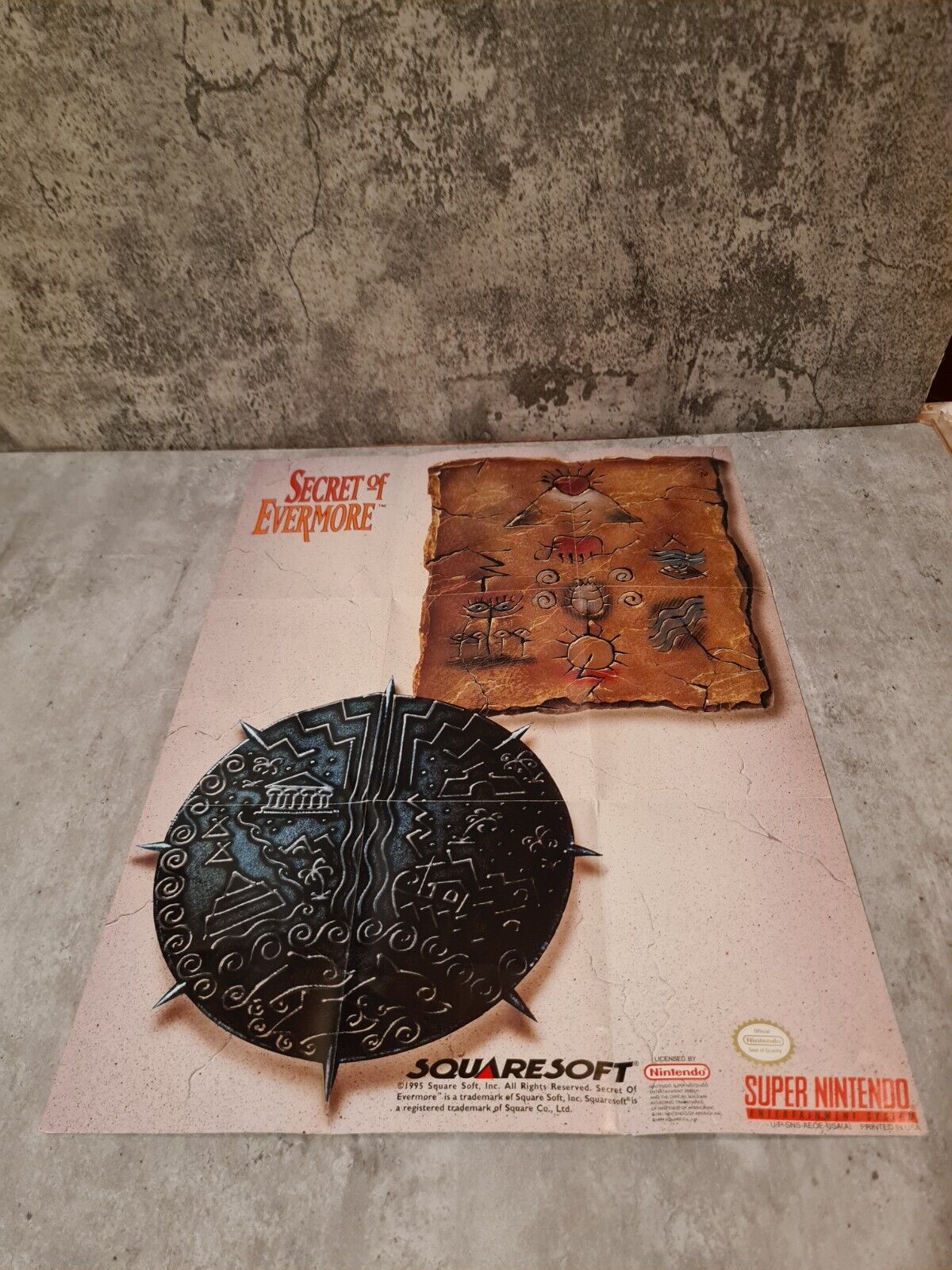SNES Super Nintendo Secret of Evermore mit OVP und Anleitung + Poster NTSC USA - T-Retro-Games