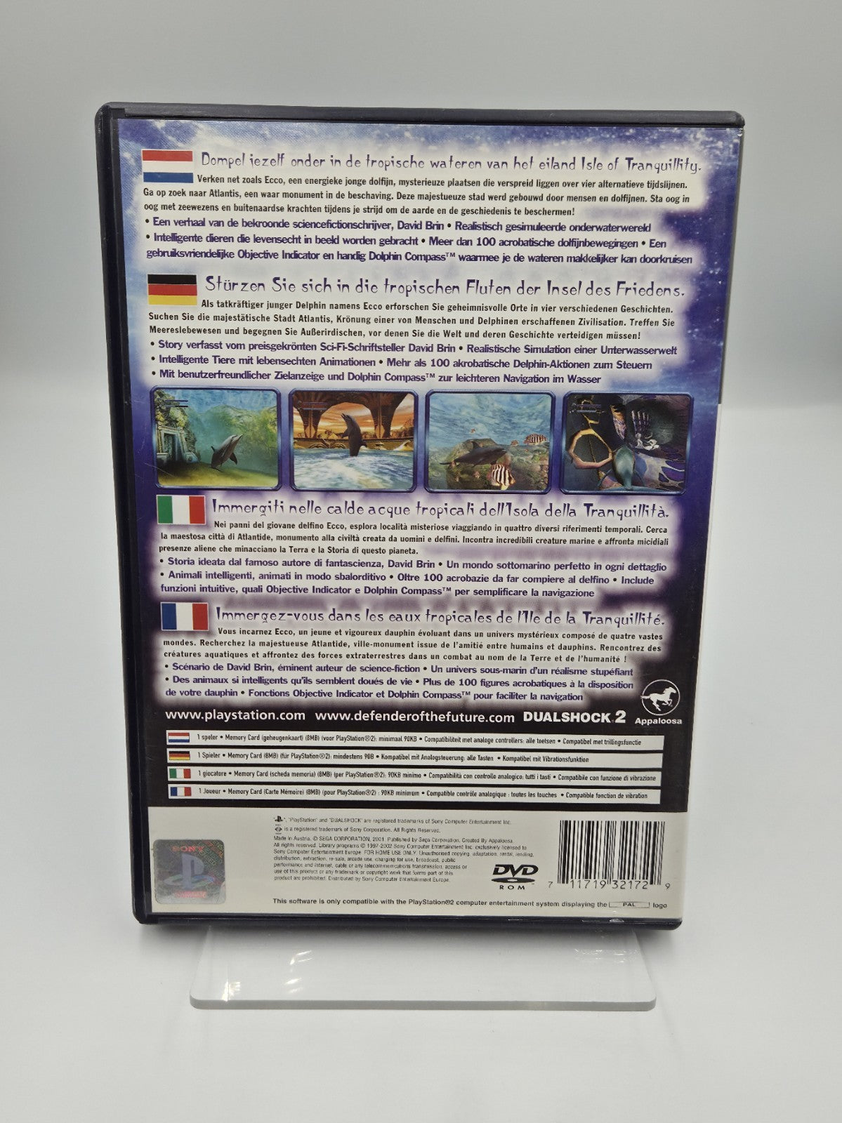 PS2 Playstation 2 Ecco The Dolphin Defender of The Future + OVP + Anleitung EUR