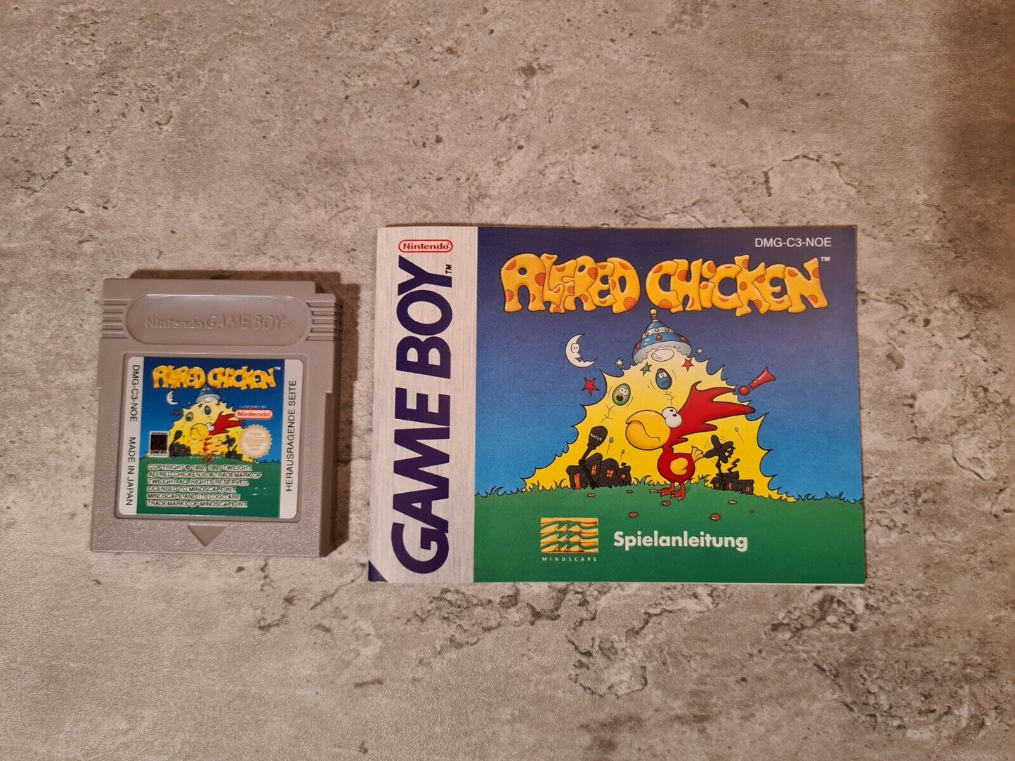 Nintendo Game Boy Classic Alfred Chicken mit OVP und Anleitung NOE - T-Retro-Games