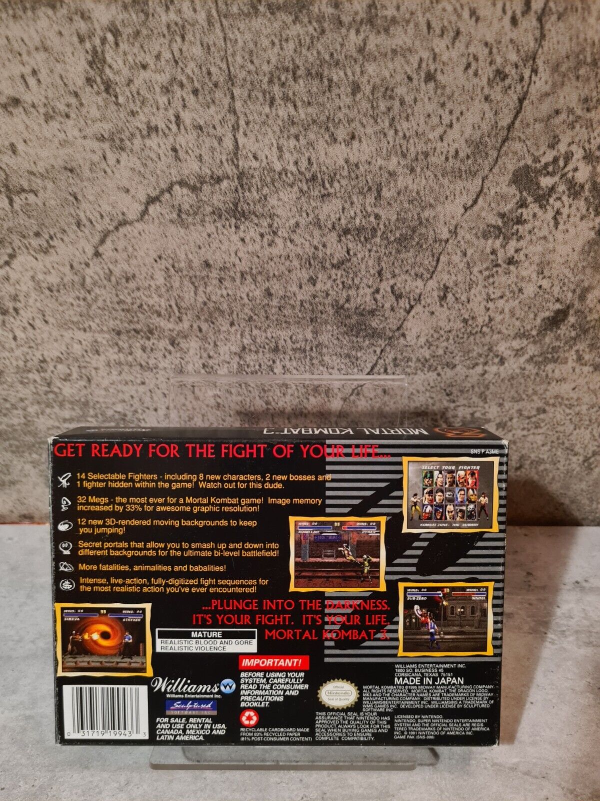 SNES Super Nintendo Mortal Kombat 3 mit OVP und Anleitung NTSC USA - T-Retro-Games