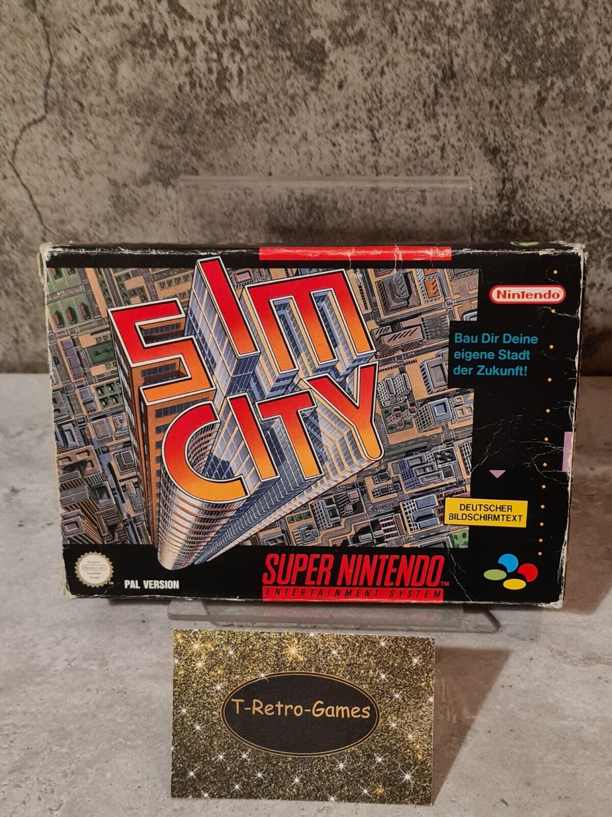 SNES Super Nintendo Sim City mit OVP und Anleitung NOE/SFRG - T-Retro-Games
