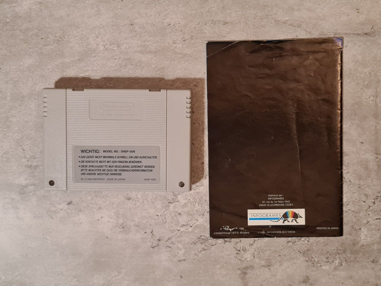 Super Nintendo Die Schlümpfe Reisen Um Die Welt mit OVP und Anleitung NOE - T-Retro-Games