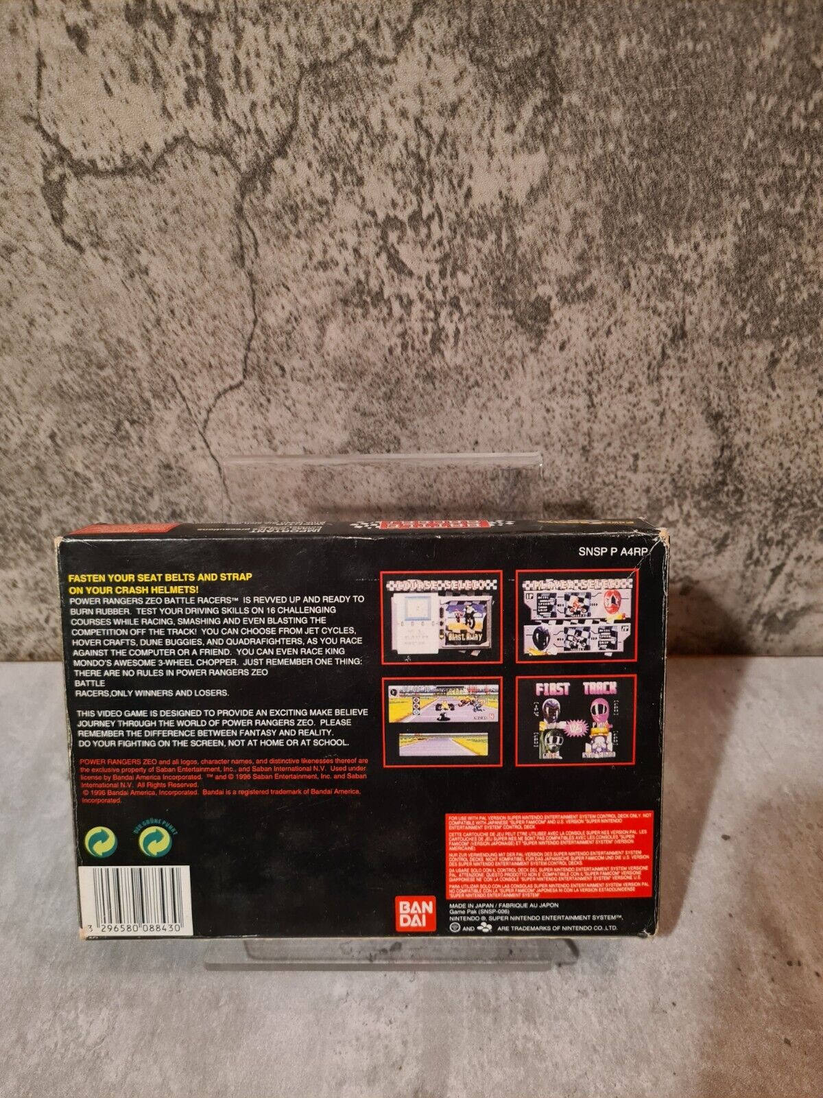SNES Super Nintendo Power Rangers Zeo Battle Racers mit OVP und Anleitung EUR - T-Retro-Games