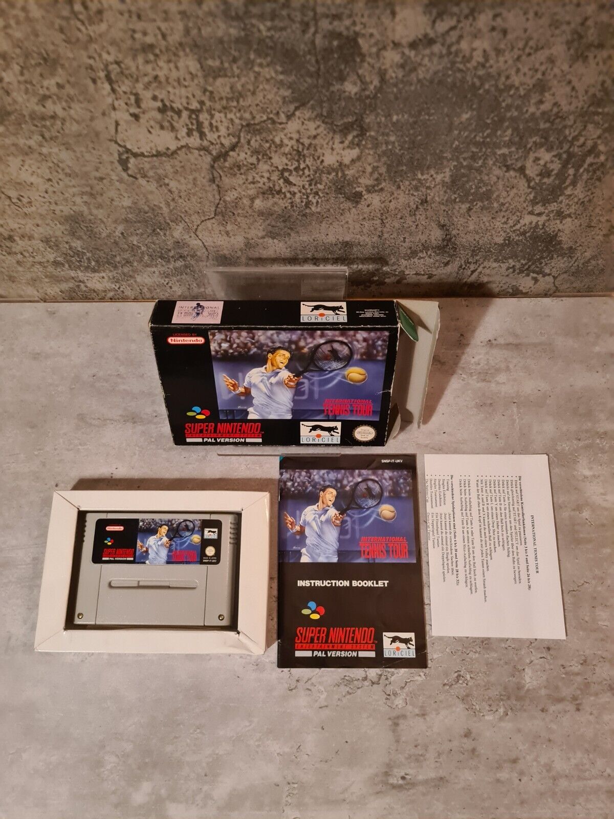 SNES Super Nintendo International Tennis Tour mit OVP und Anleitung UKV - T-Retro-Games