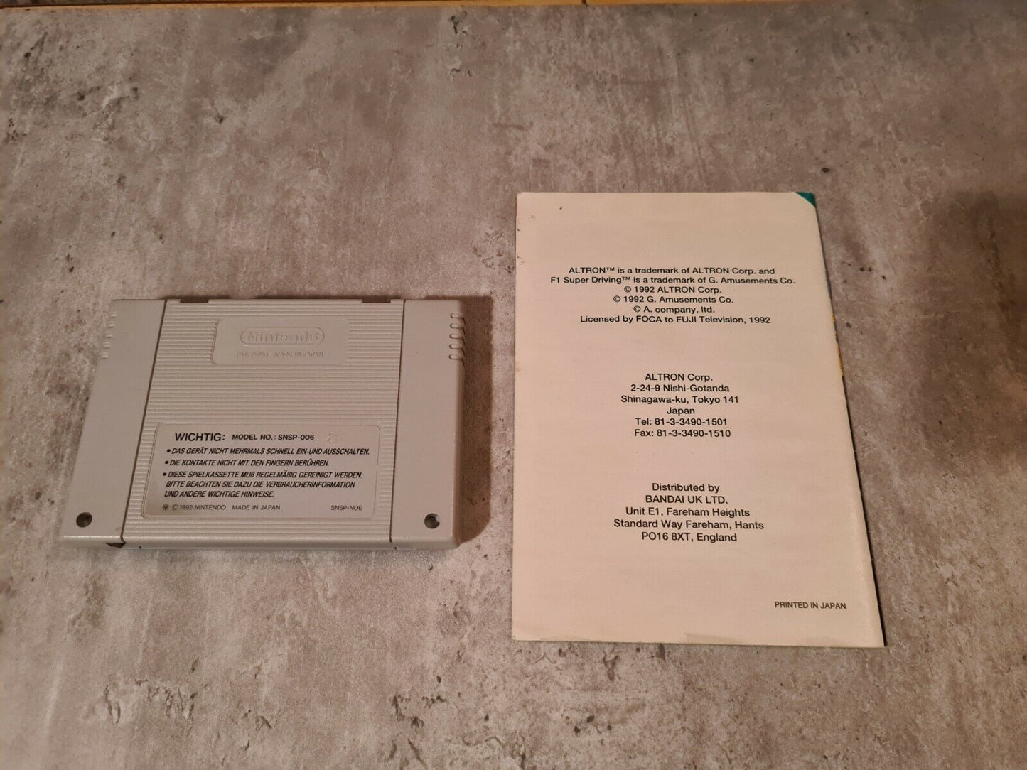 SNES Super Nintendo Aguri Suzuki F-1 Super Driving mit OVP und Anleitung FRG/UKV - T-Retro-Games