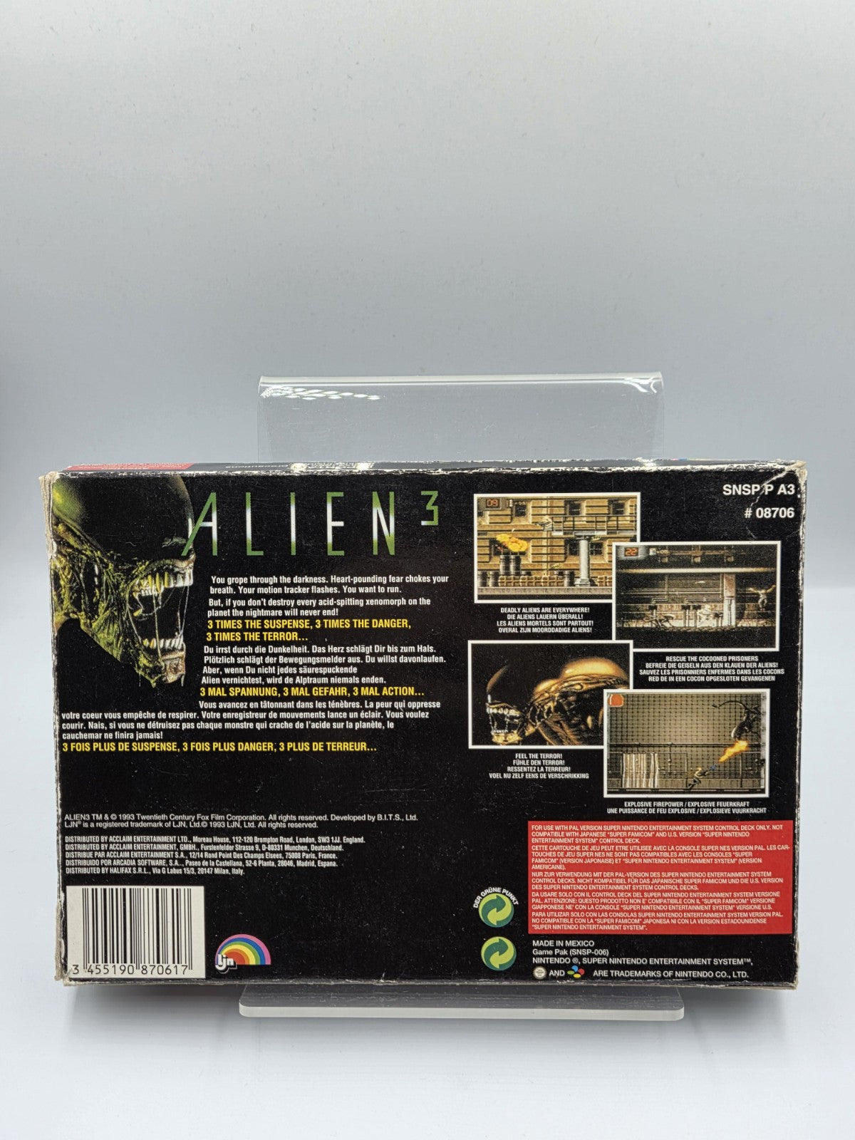 SNES Super Nintendo Alien 3 mit OVP und Anleitung EUR - T-Retro-Games
