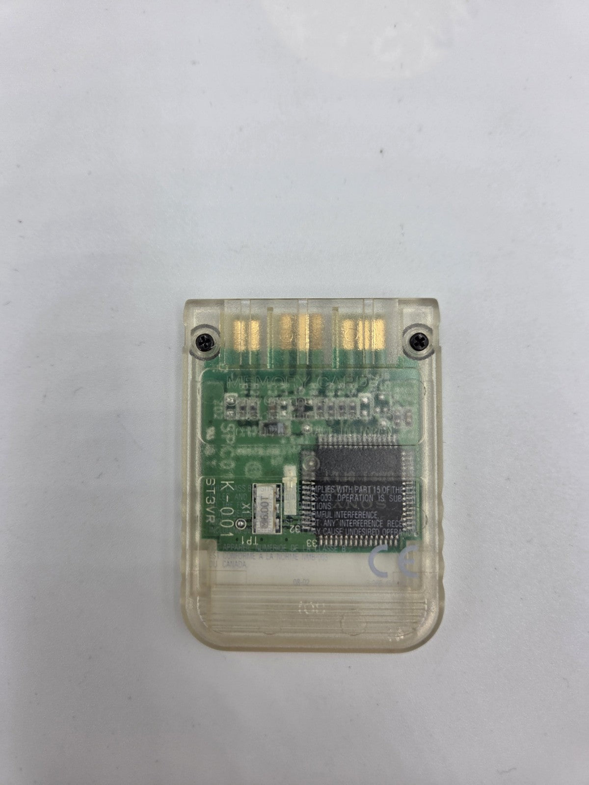 PS1 Sony Playstation 1 Memory Card Transparent - T-Retro-Games