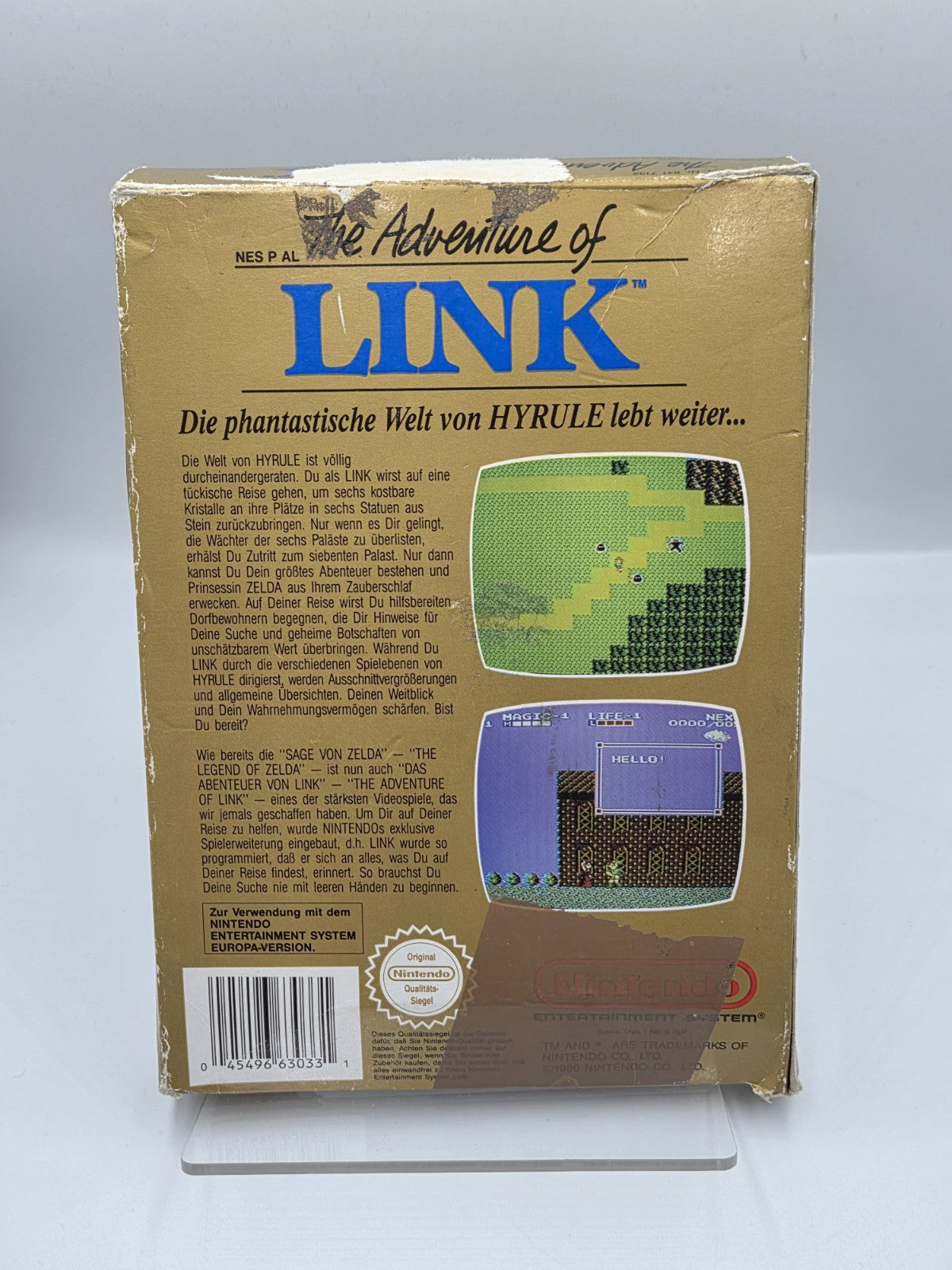NES Nintendo The Adventure of Link Zelda II Leer OVP Empty Box NOE