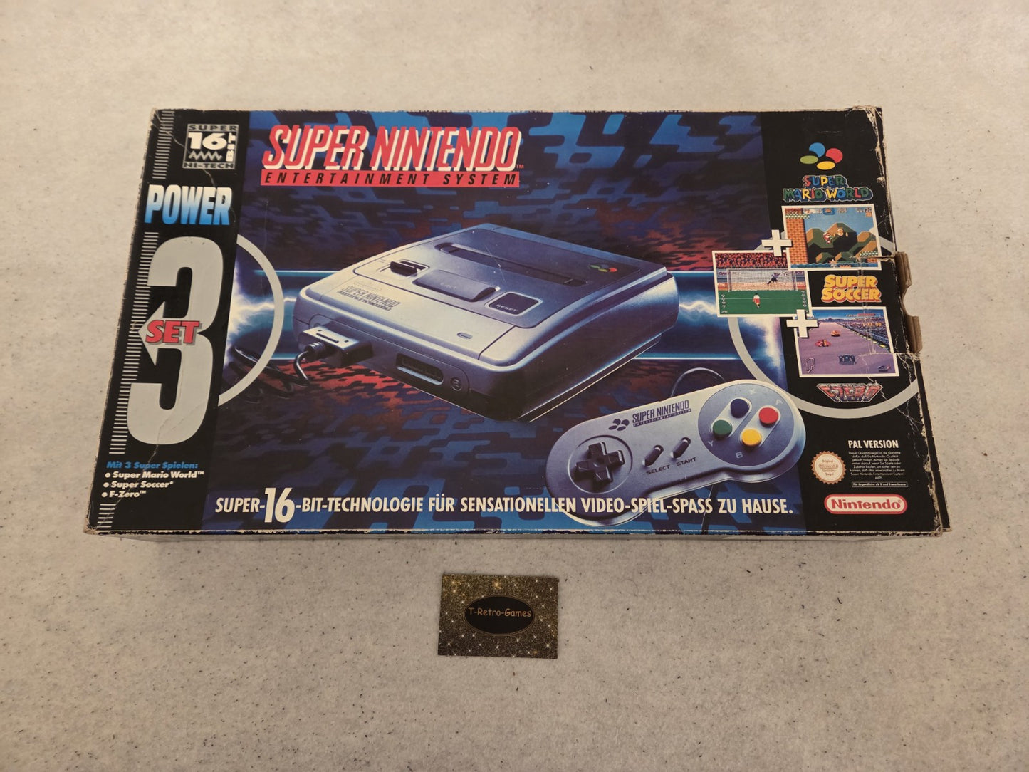 SNES Super Nintendo Power Set 3 Konsole Console NOE OVP 3 Spiele - T-Retro-Games