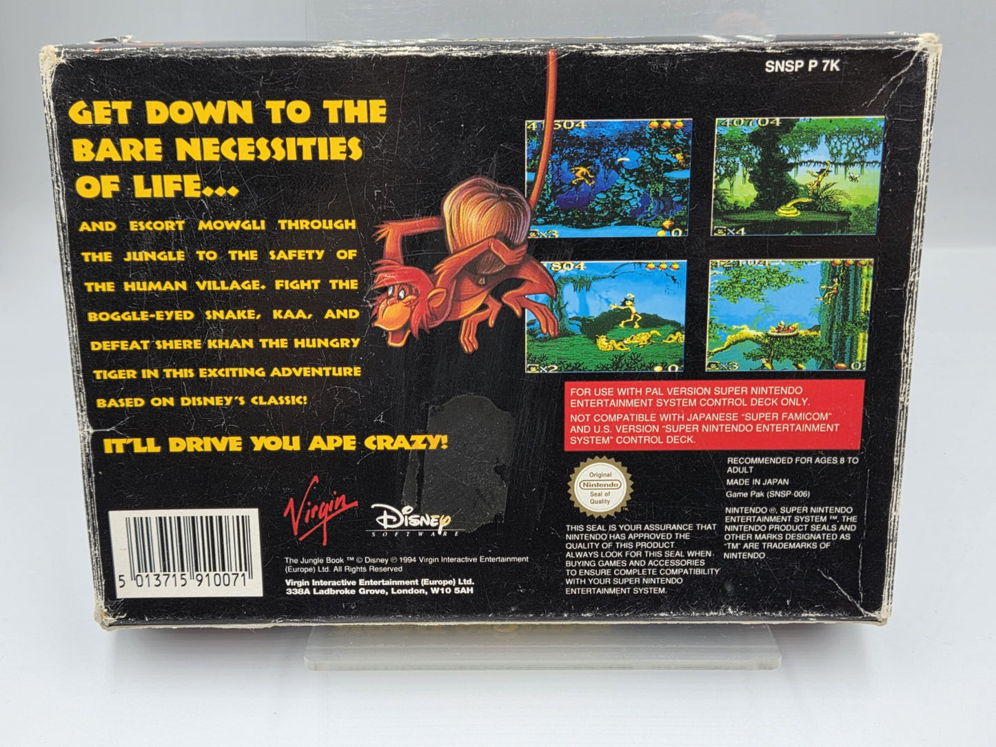 SNES Super Nintendo Disney's The Jungle Book mit OVP und Anleitung UKV - T-Retro-Games