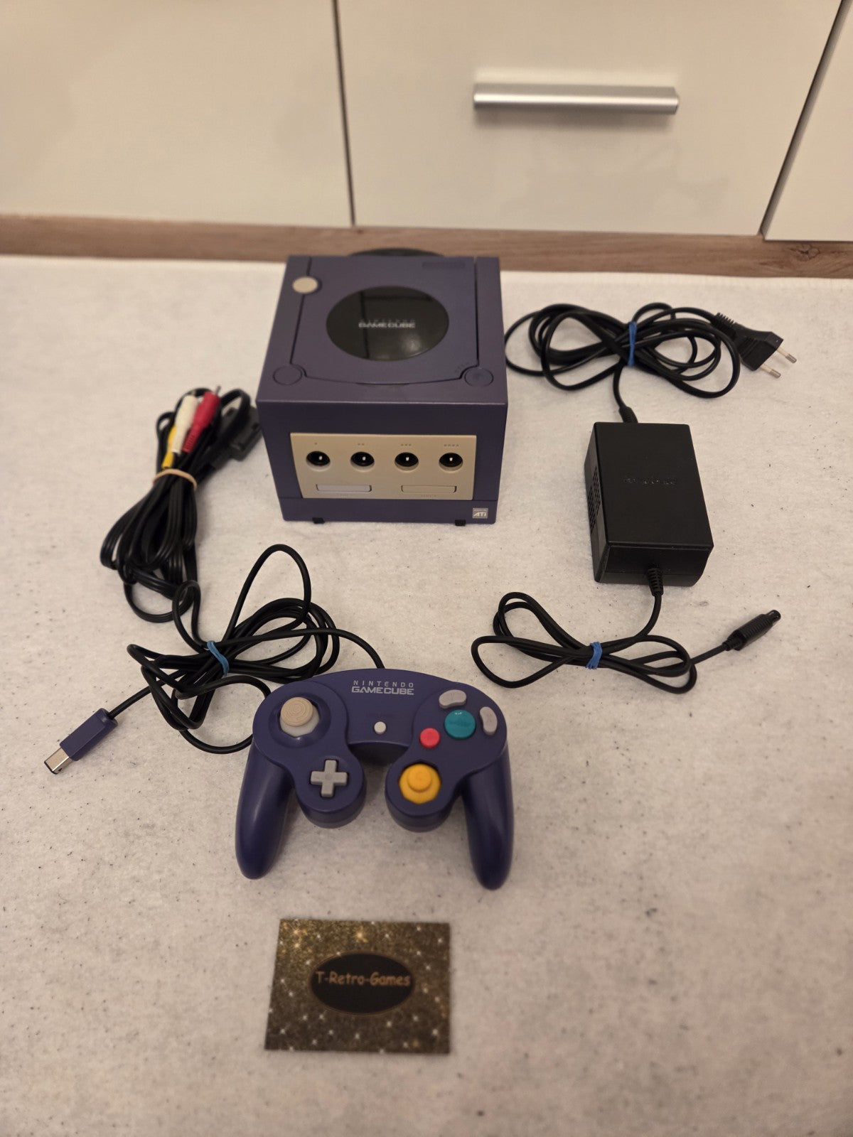 Nintendo GameCube Konsole Console Lila Violett mit Controller + Kabeln - T-Retro-Games
