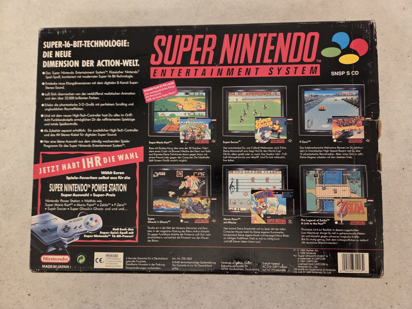 SNES Super Nintendo Power Station Konsole Console NOE OVP - T-Retro-Games