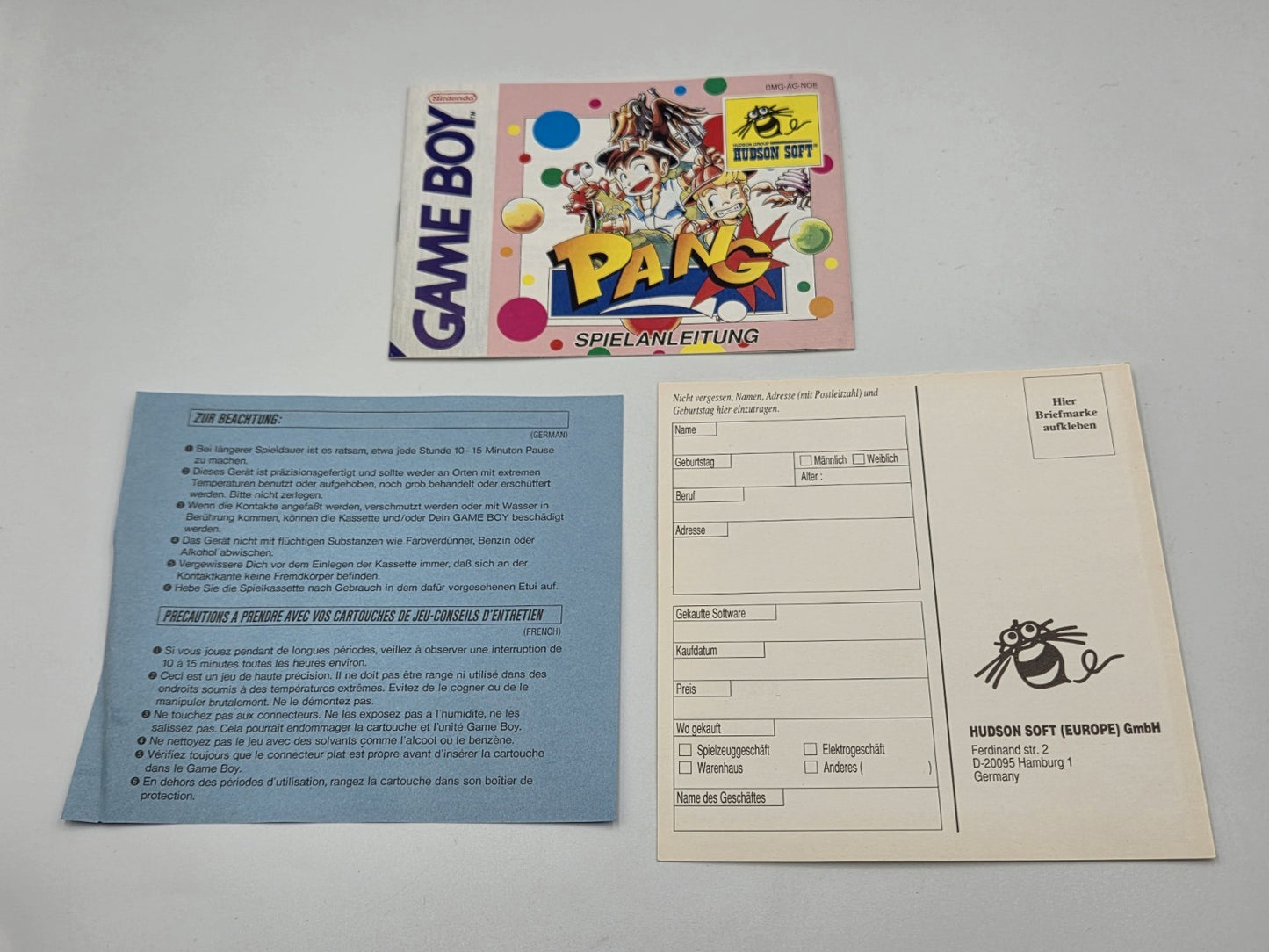 Nintendo Game Boy Classic Spiel Pang mit OVP und Anleitung NOE - T-Retro-Games