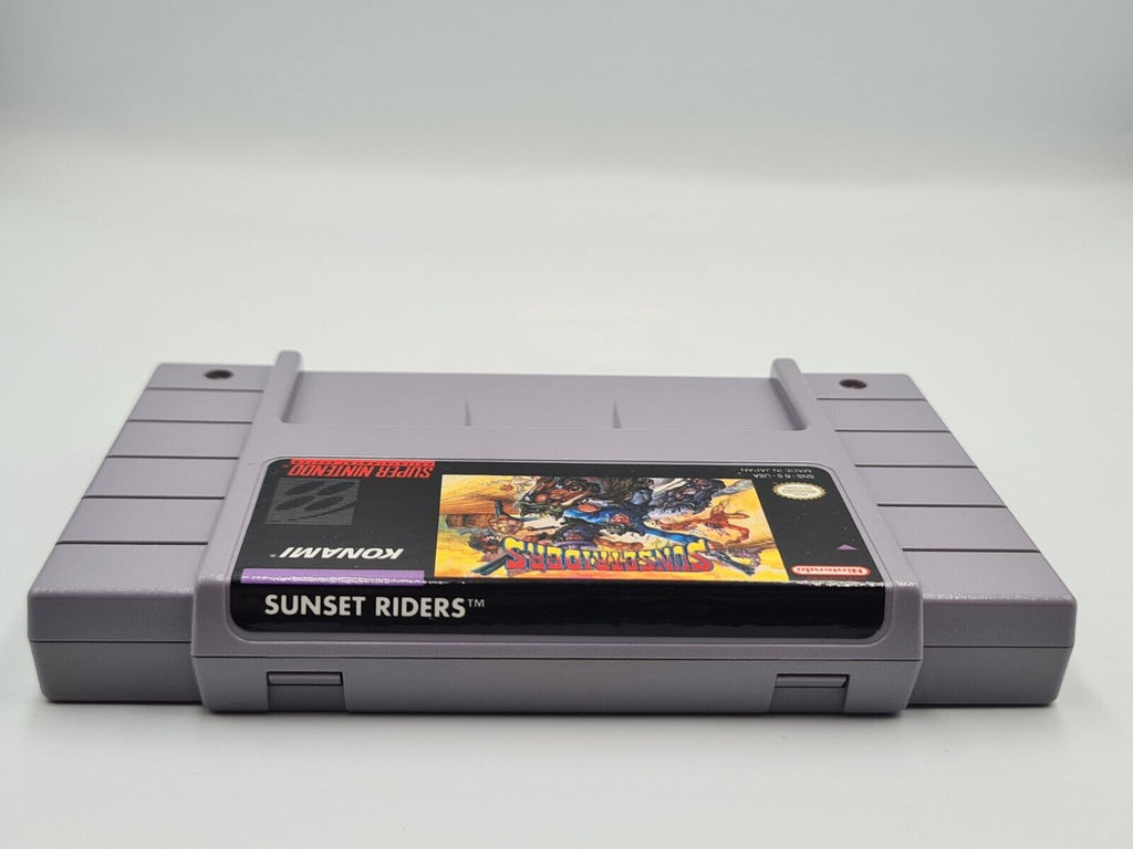 SNES Super Nintendo Sunset Riders mit OVP und Anleitung NTSC-USA - T-Retro-Games 