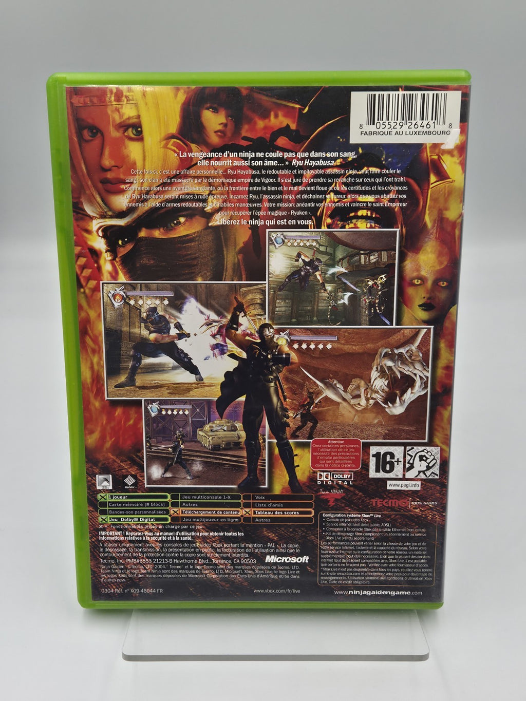 XBOX Spiel Ninja Gaiden mit OVP und Anleitung FRA