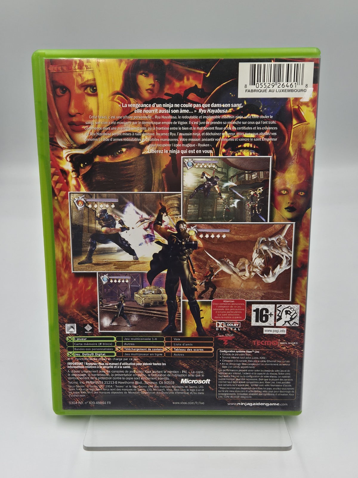 XBOX Spiel Ninja Gaiden mit OVP und Anleitung FRA