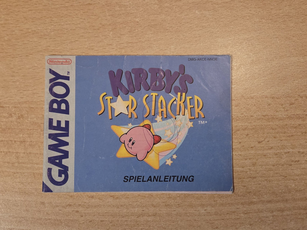 Game Boy Classic Kirby's Star Stacker Spielanleitung Instruction Booklet NOE