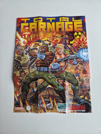 SNES Super Nintendo Total Carnage Poster Reklame Flyer Insert UKV