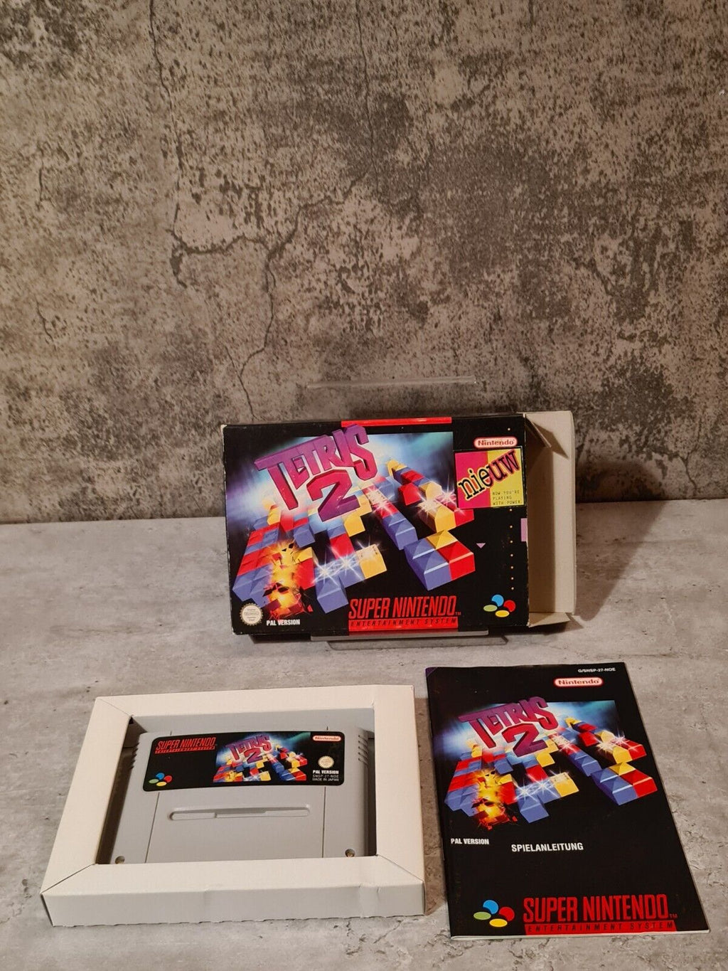 SNES Super Nintendo Tetris 2 mit OVP und Anleitung NOE - T-Retro-Games 