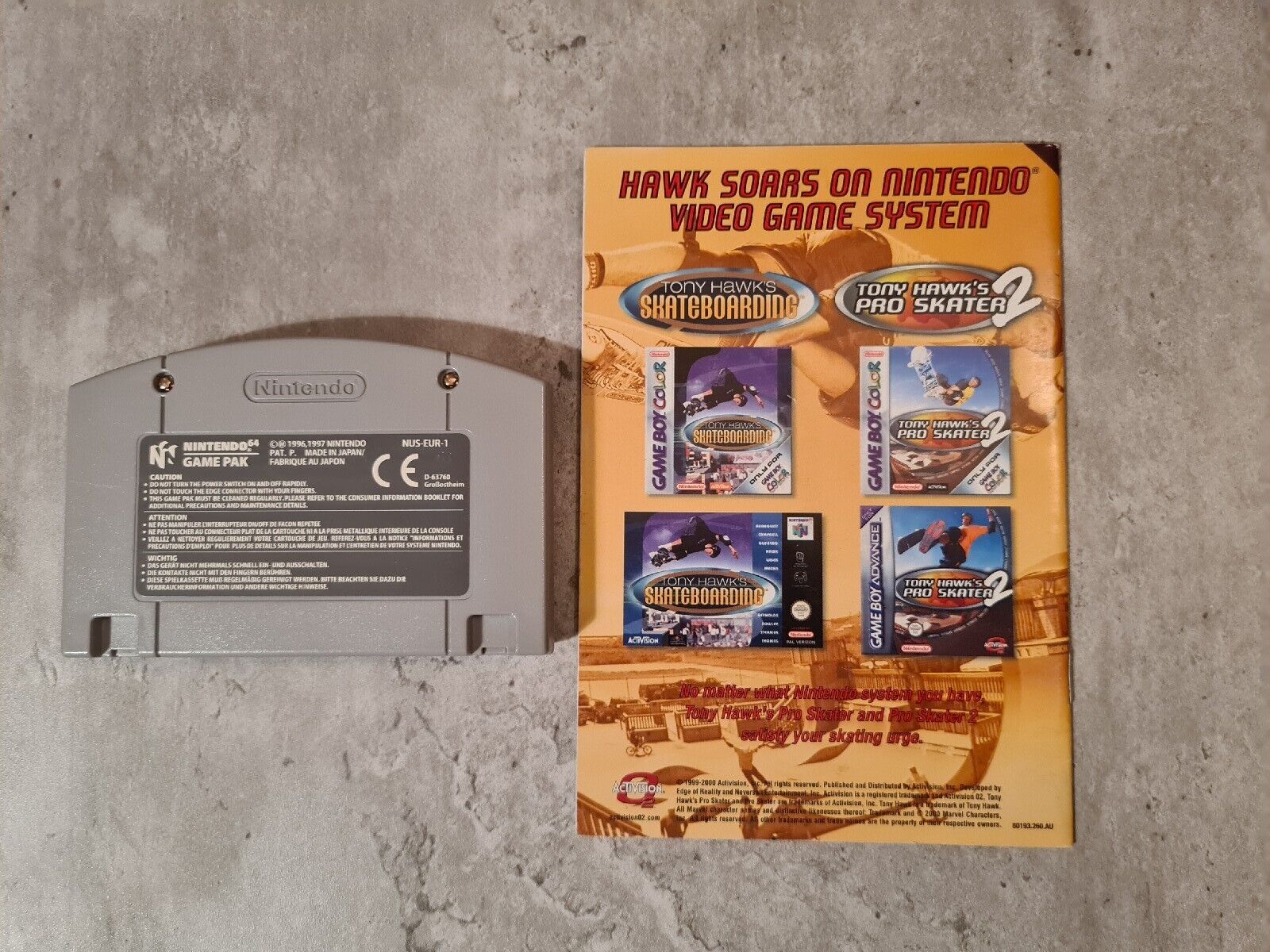 N64 Nintendo 64 Tony Hawk's Pro Skater 2 mit OVP und Anleitung UKV - T-Retro-Games 
