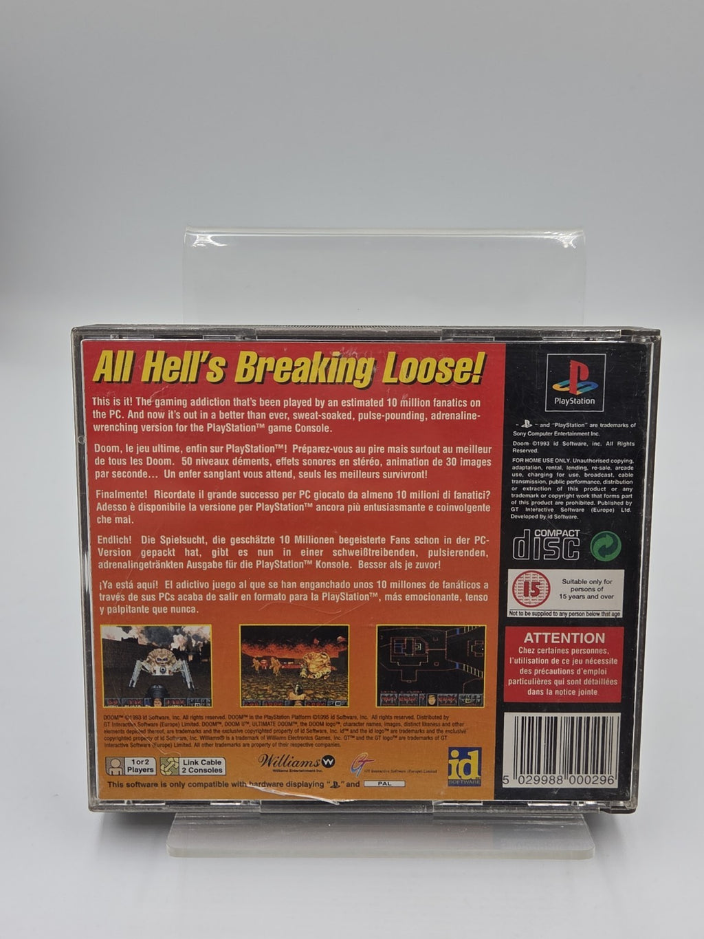 PS1 Playstation 1 Spiel Doom mit OVP und Anleitung Multilingual Big Box