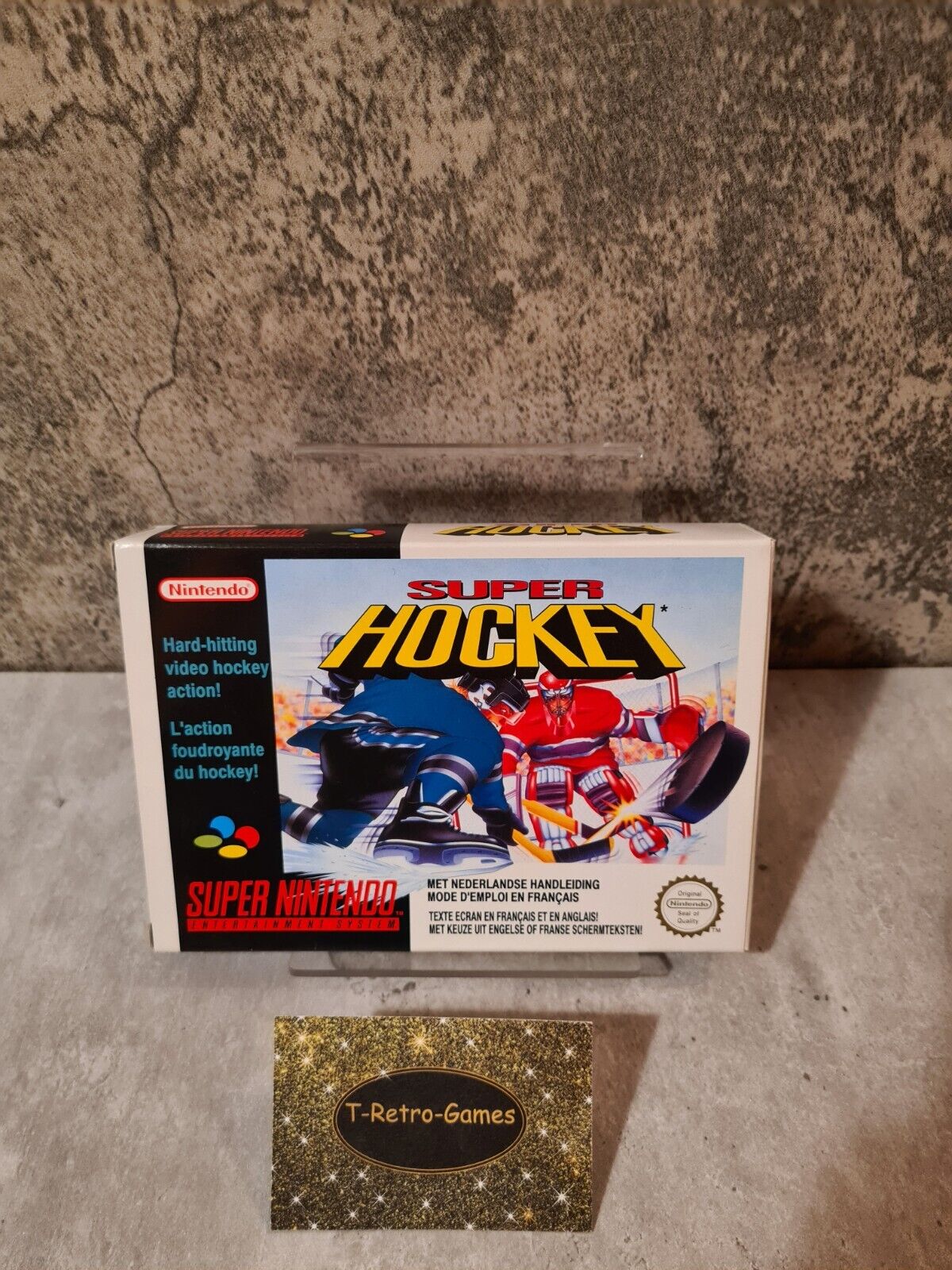 SNES Super Nintendo Super Hockey mit OVP und Anleitung FAH /SFRA - T-Retro-Games 