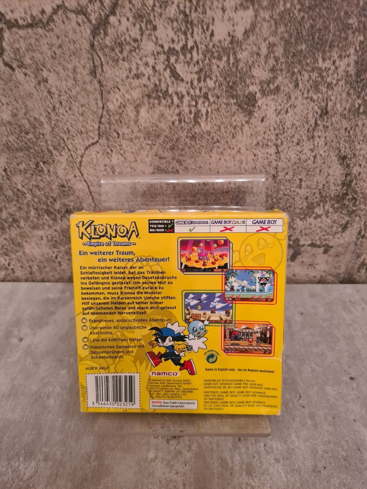 Nintendo Gameboy Advance Klonoa Empire of Dreams mit OVP und Anleitung NOE - T-Retro-Games 