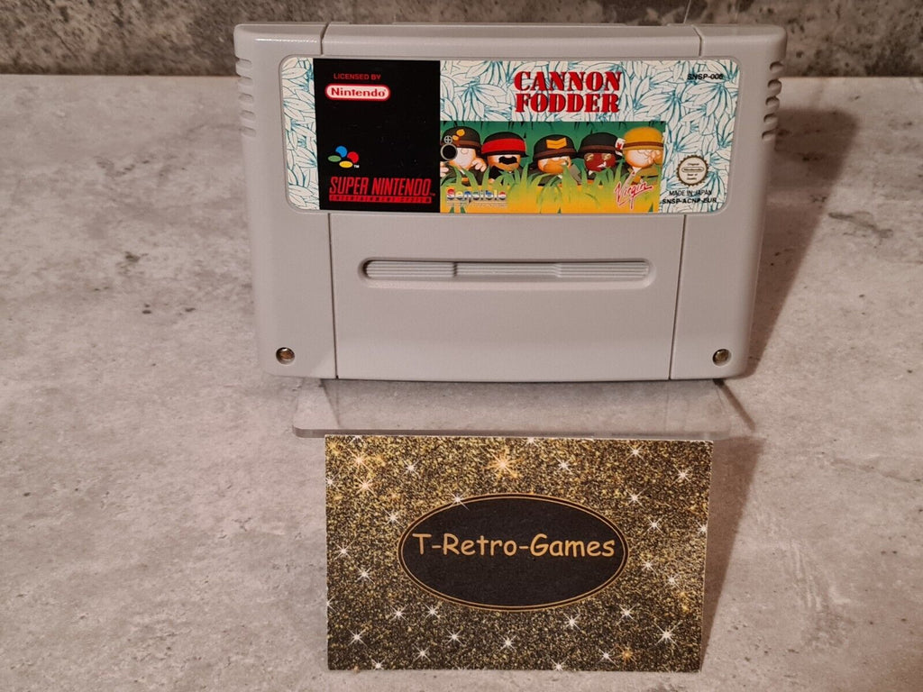 SNES Super Nintendo Cannon Fodder EUR Modul - T-Retro-Games 