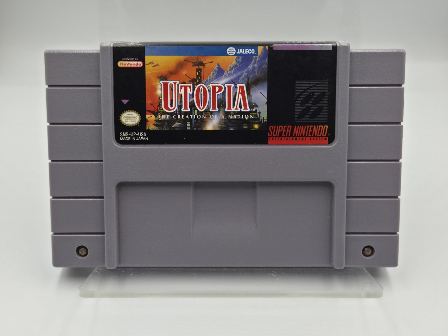 SNES Super Nintendo Utopia The Creation of a Nation NTSC USA Modul