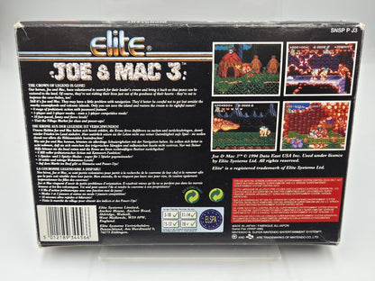 SNES Super Nintendo Spiel Joe & Mac 3 mit OVP und Anleitung EUR