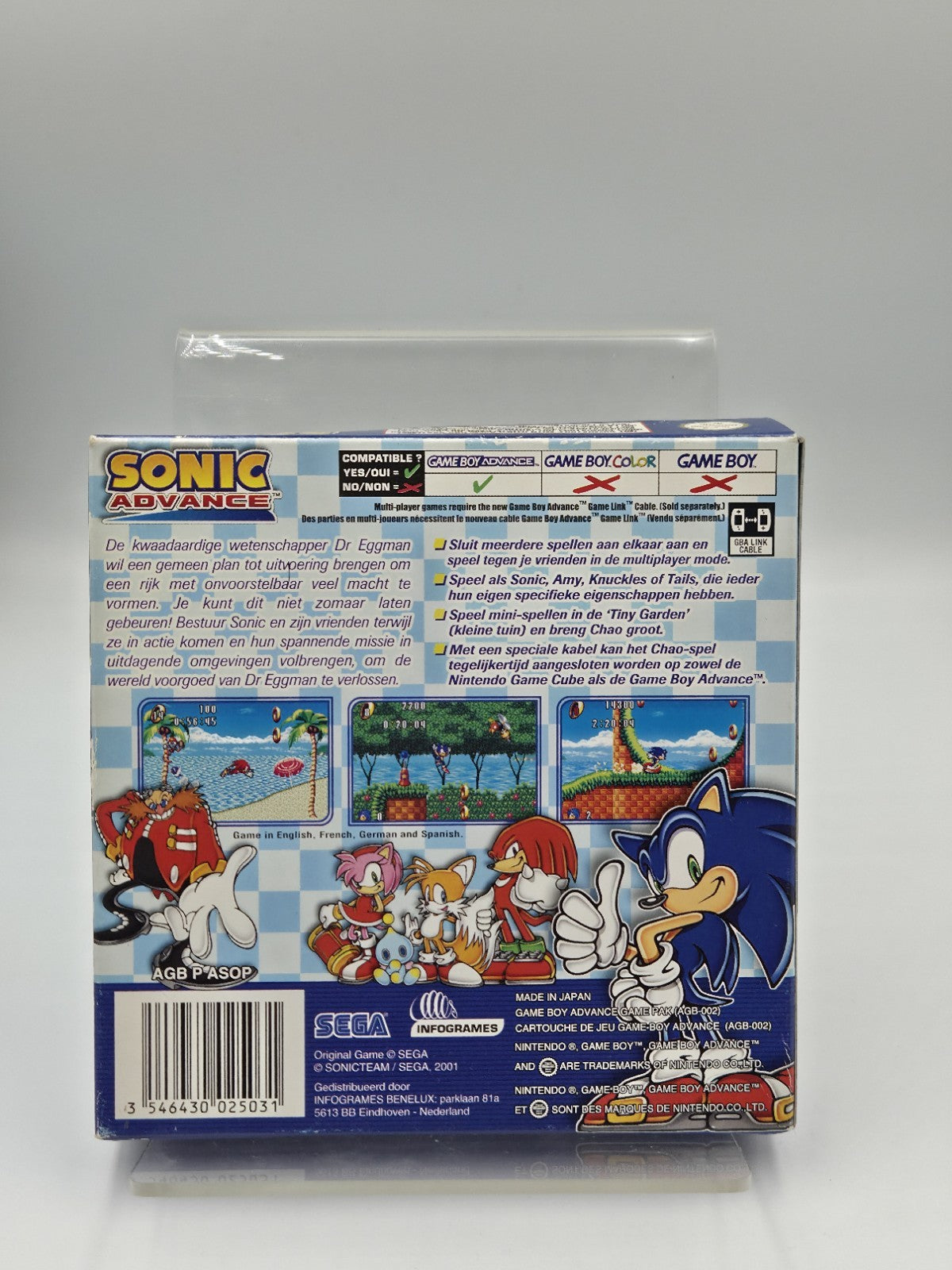 Nintendo Game Boy Advance Spiel Sonic Advance mit OVP und Anleitung HOL