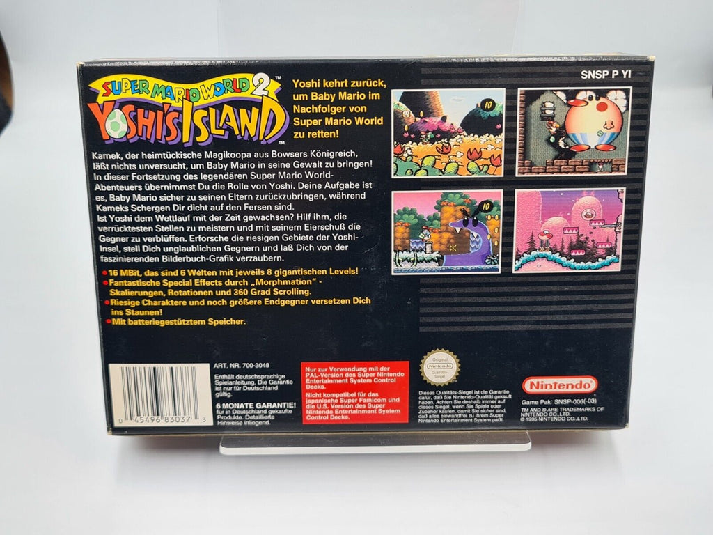 SNES Super Nintendo Super Mario World 2: Yoshi's Island mit OVP + Anleitung NOE - T-Retro-Games 