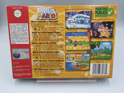 N64 Nintendo 64 Paper Mario mit OVP und Anleitung EUR